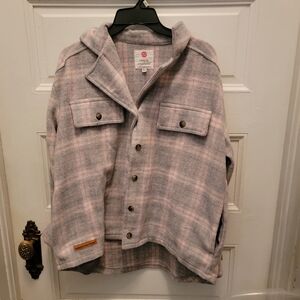 Simply Southern Medium Plaid Button-Up Jacket
